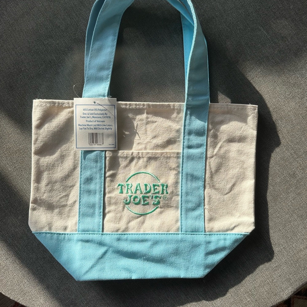 Blue and White Tote Bag